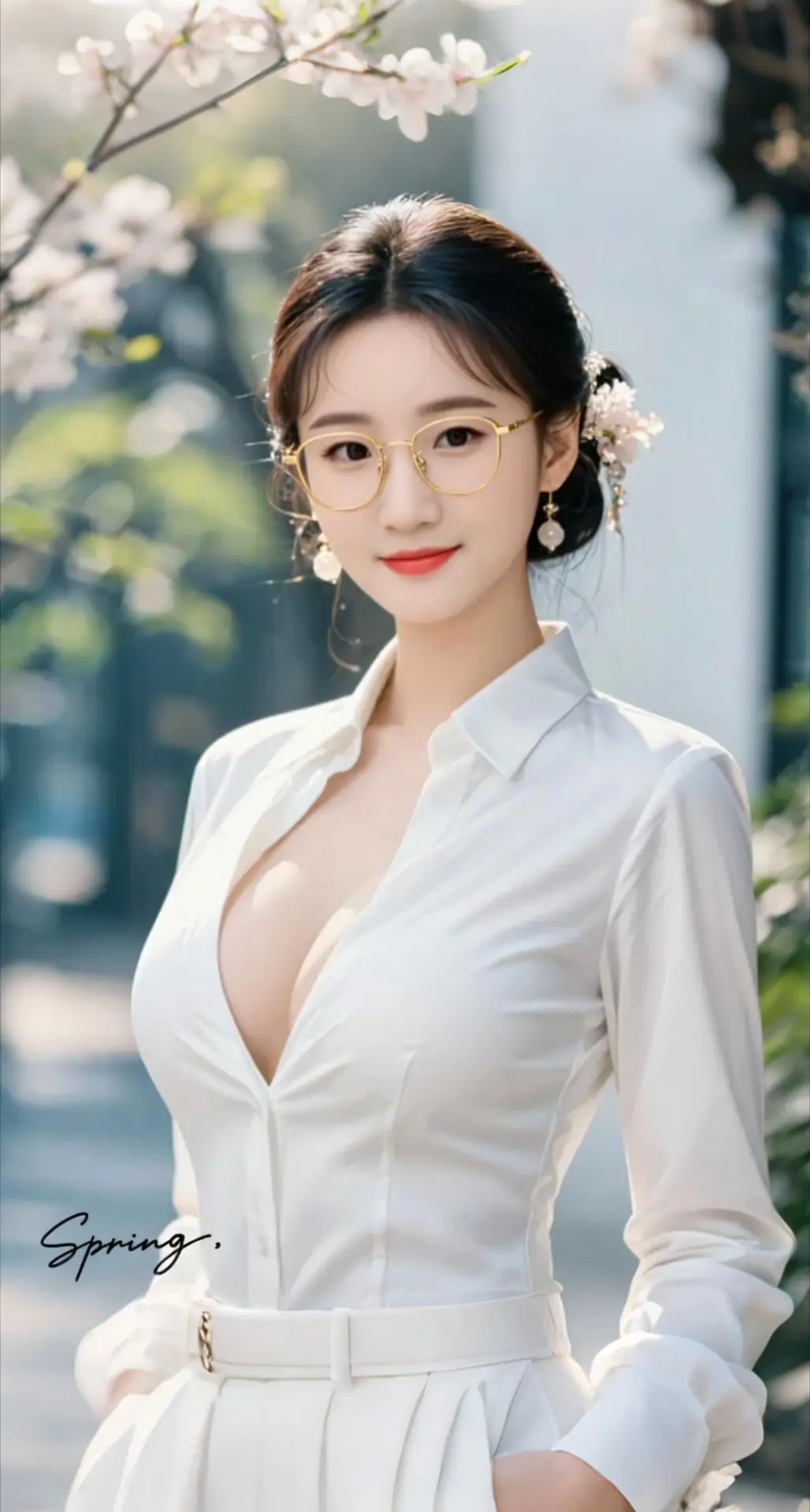 AI扩图 AI简约美妇写真 ai创作