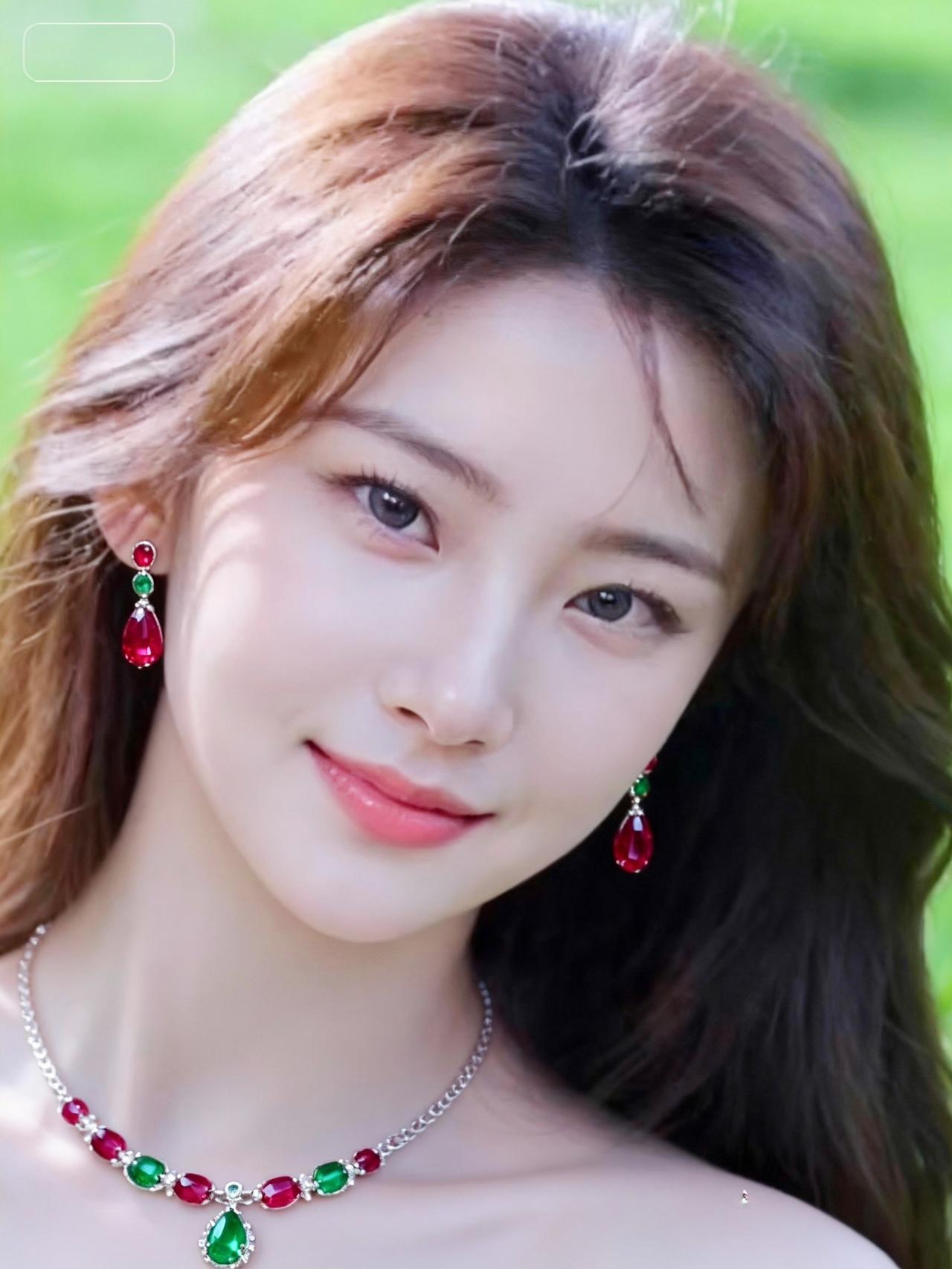 清新自然，红绿宝石耳环与项链，闪耀你的每一天！💎🌸