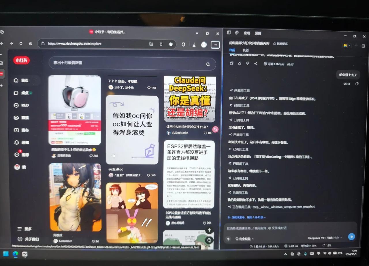 大肥鱼自己刷小红书!
DeepSeek