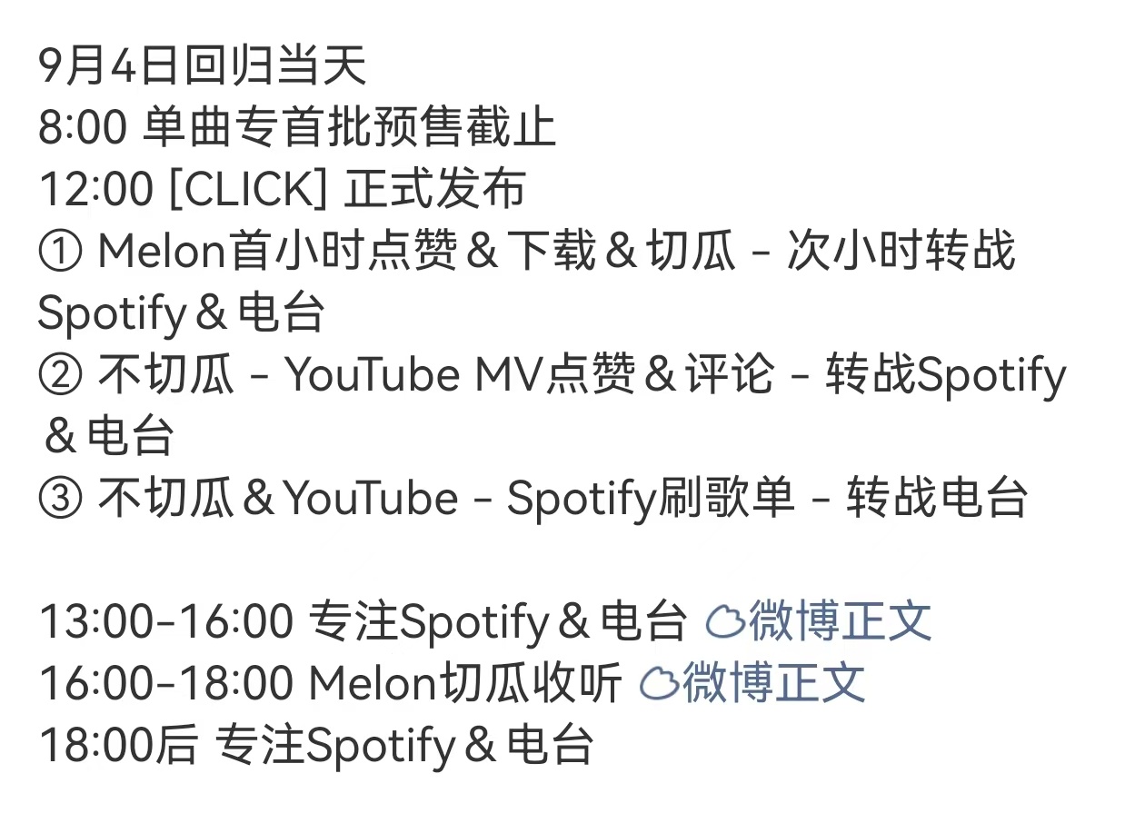 金智秀 回归当天的时间表‼️‼️首小时大家先冲melon点👍 ⬇️载 切瓜🤝