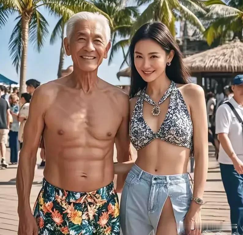 老张真不错，六块腹肌看着就让人羡慕，比那些国足白切鸡强多了。年龄不是问题，杨振宁