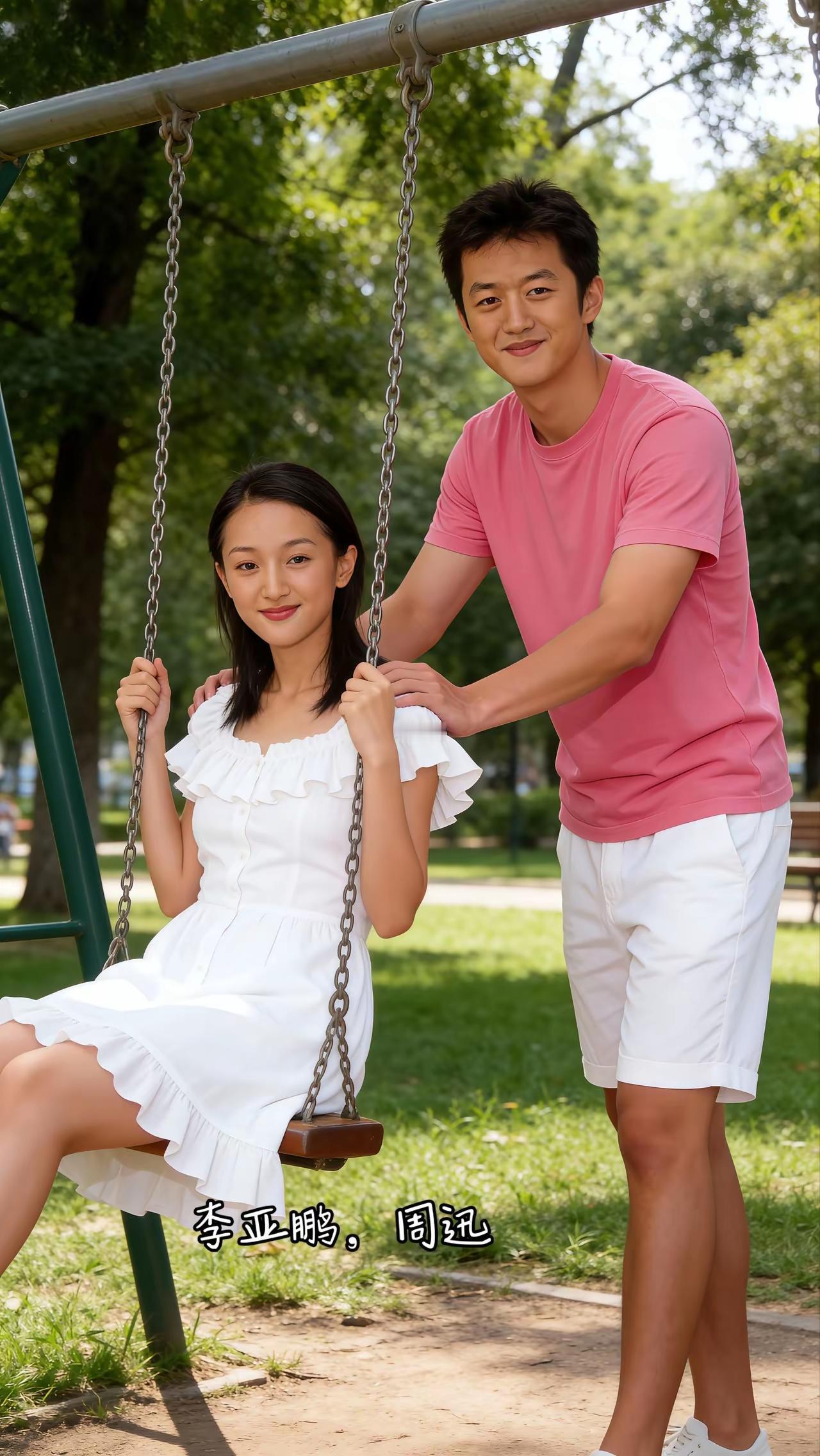 热恋时的李亚鹏和周迅
还别说两人挺有夫妻相