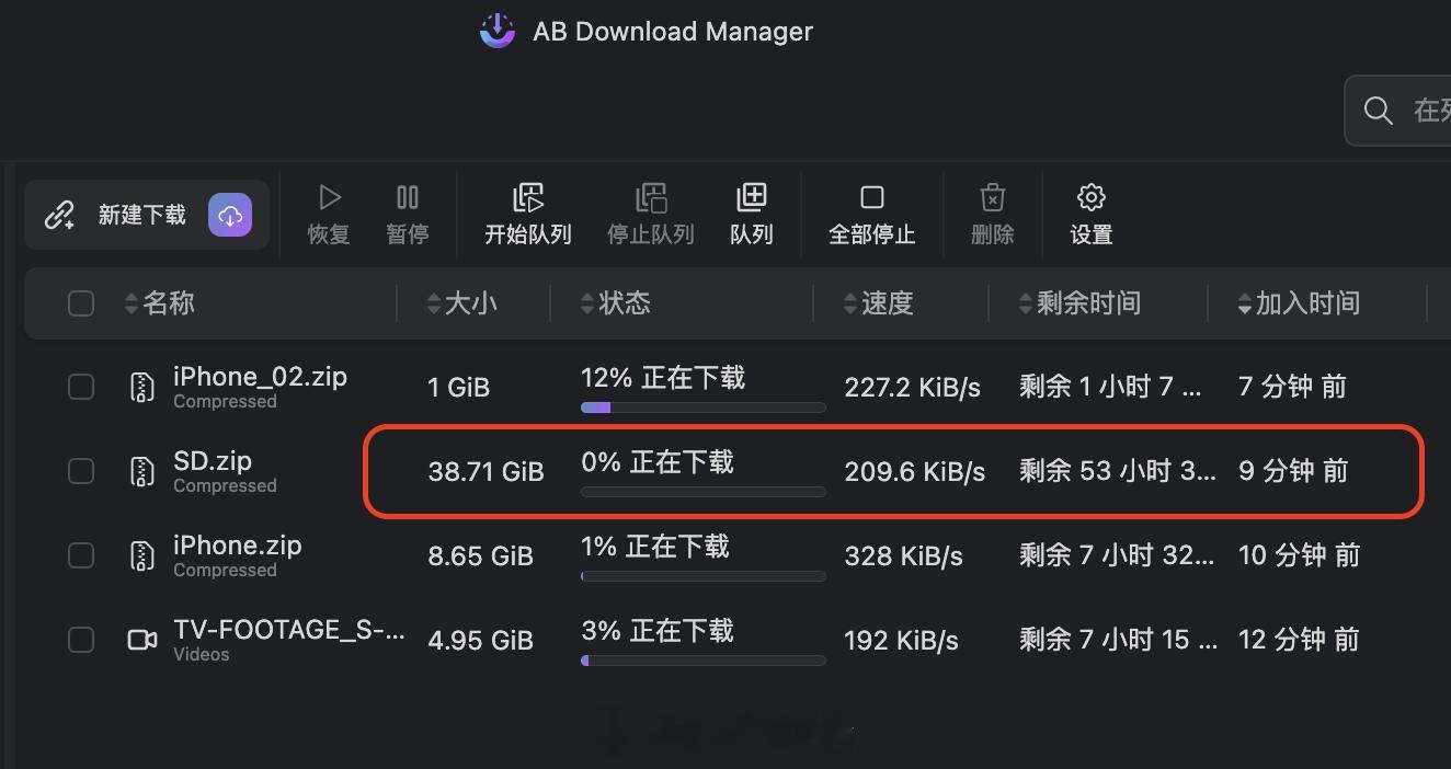 下载德国总部的素材，虽然拥有千兆网速，但还跑着龟速剩余53个小时。。。真心捉急。
