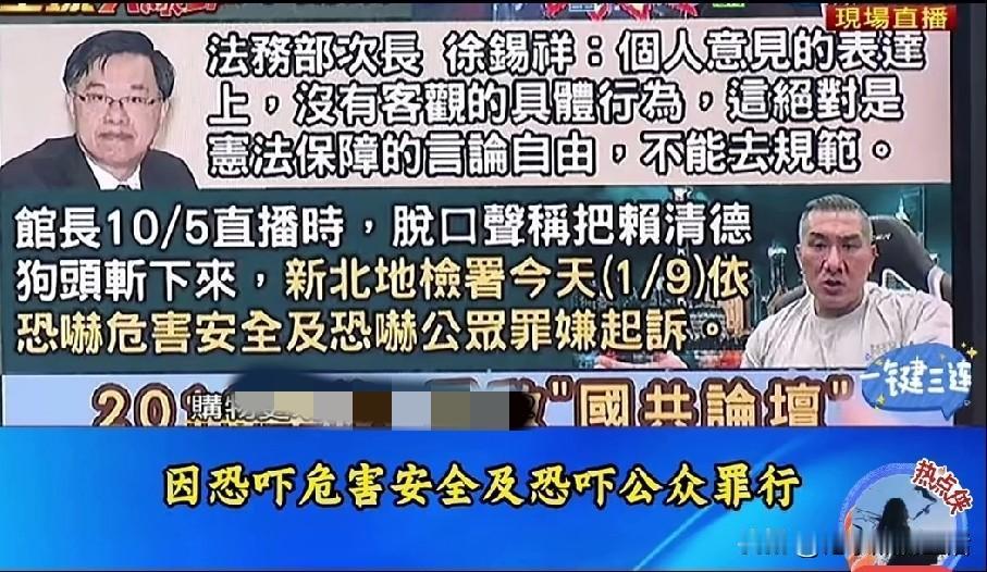 网红“馆长”被正式起诉！
就因为他骂赖清德狗头。
周锡玮说民进党要回头是岸！
馆