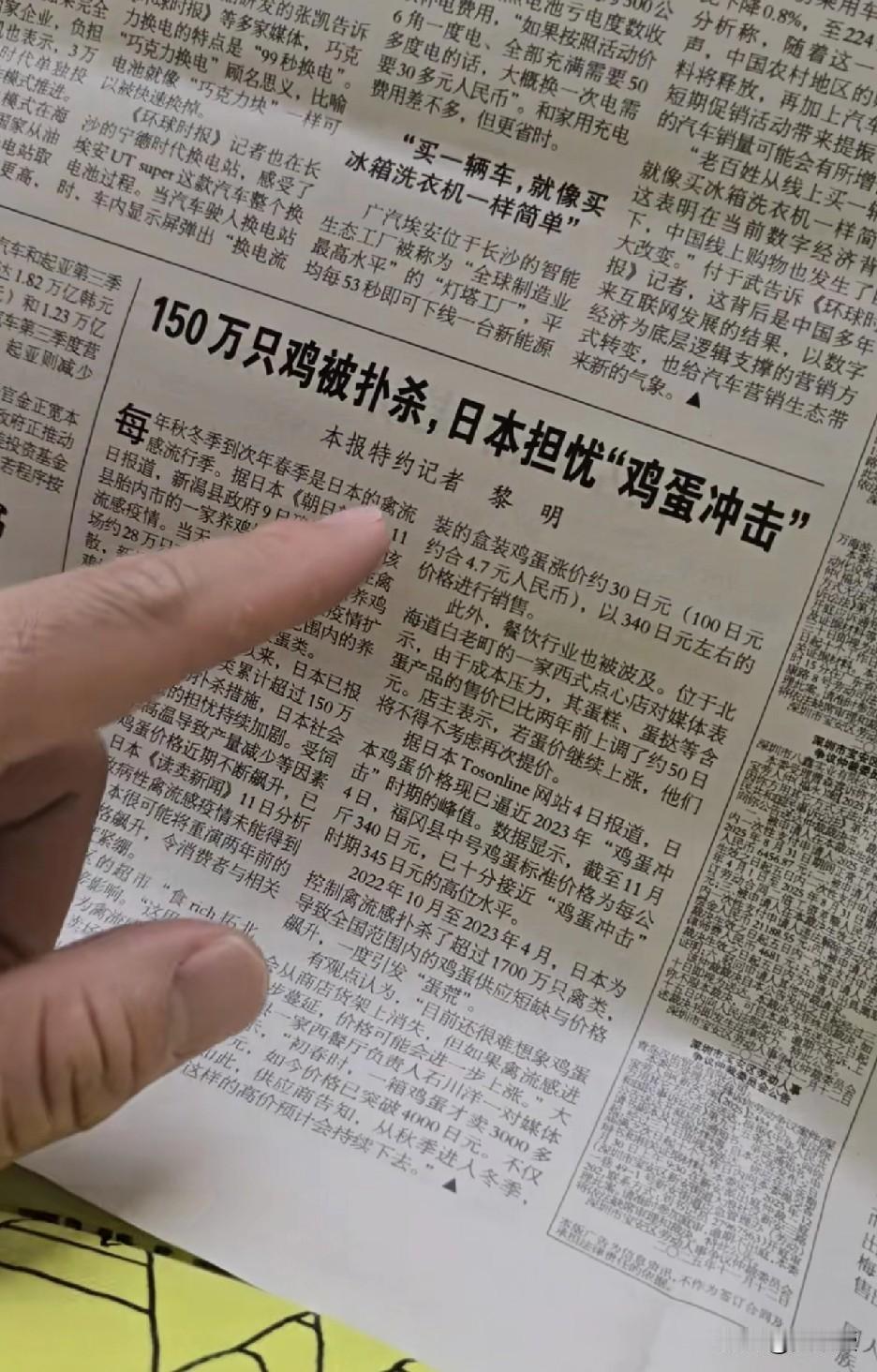 日本要受到“鸡蛋冲击”