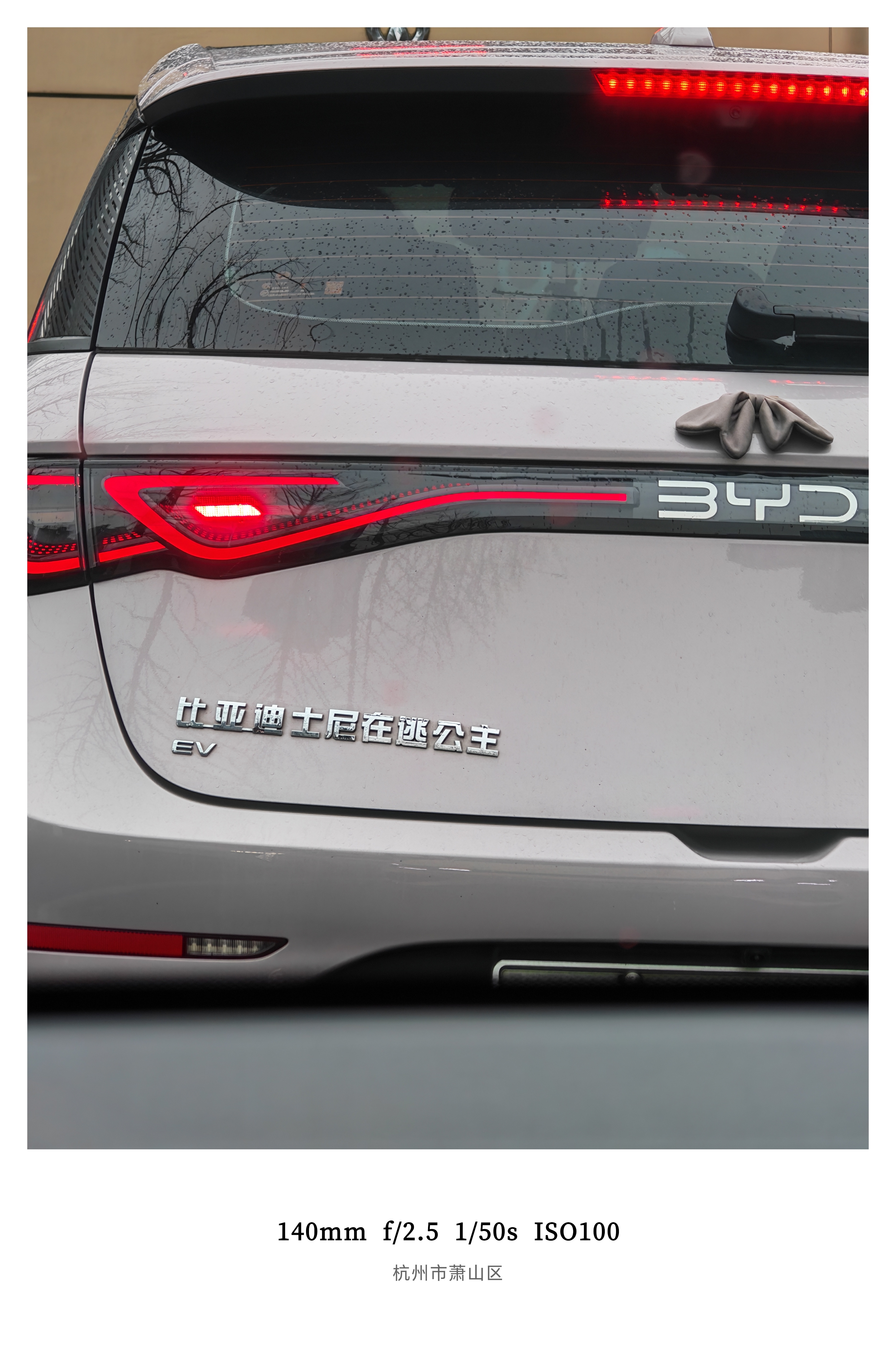 路上偶遇一位「比亚迪士尼在逃公主」贴歪了…本强迫症很难受