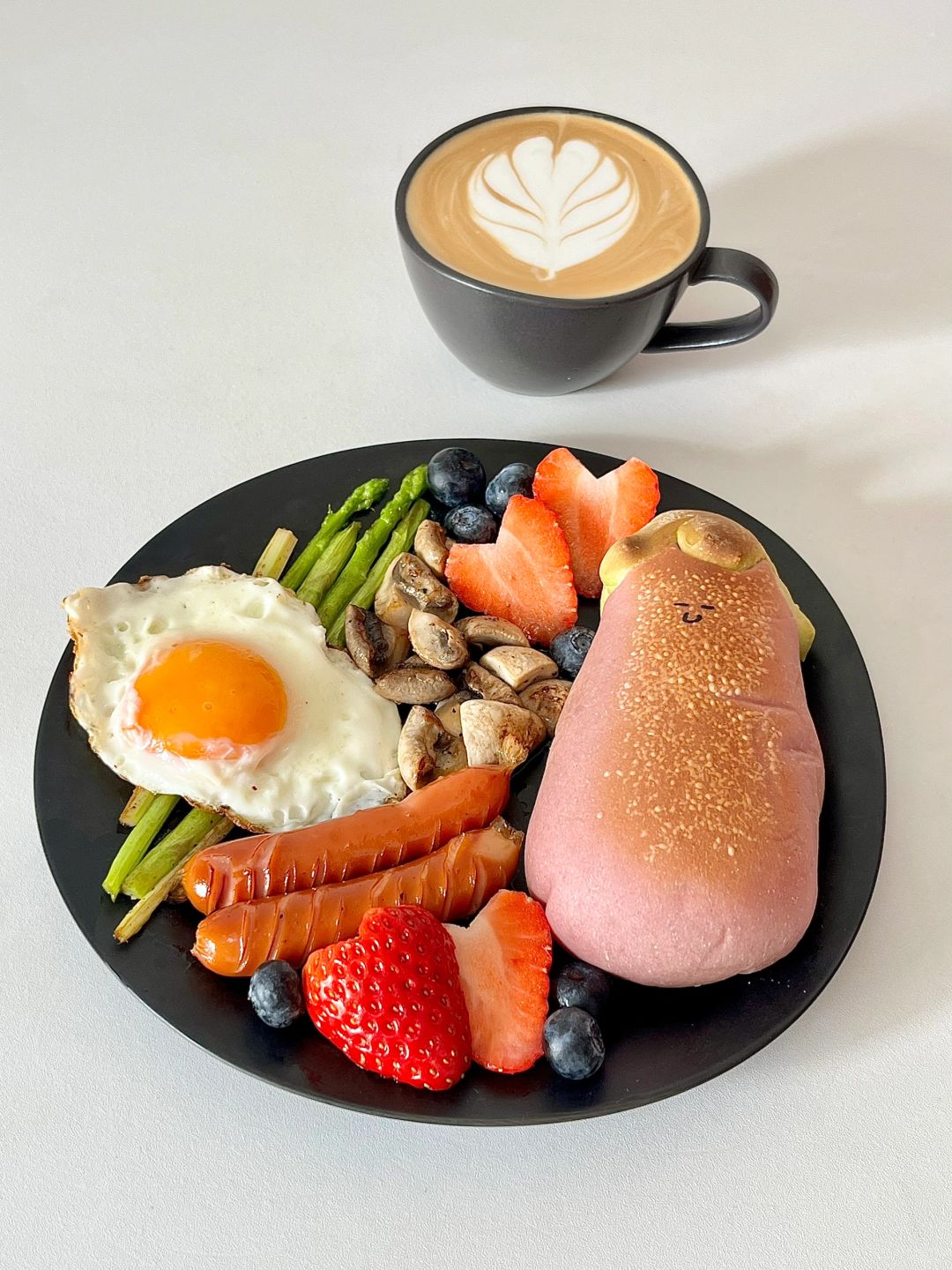 快手早餐|Jellycat软欧🍆芦笋煎蛋🍳拿铁☕