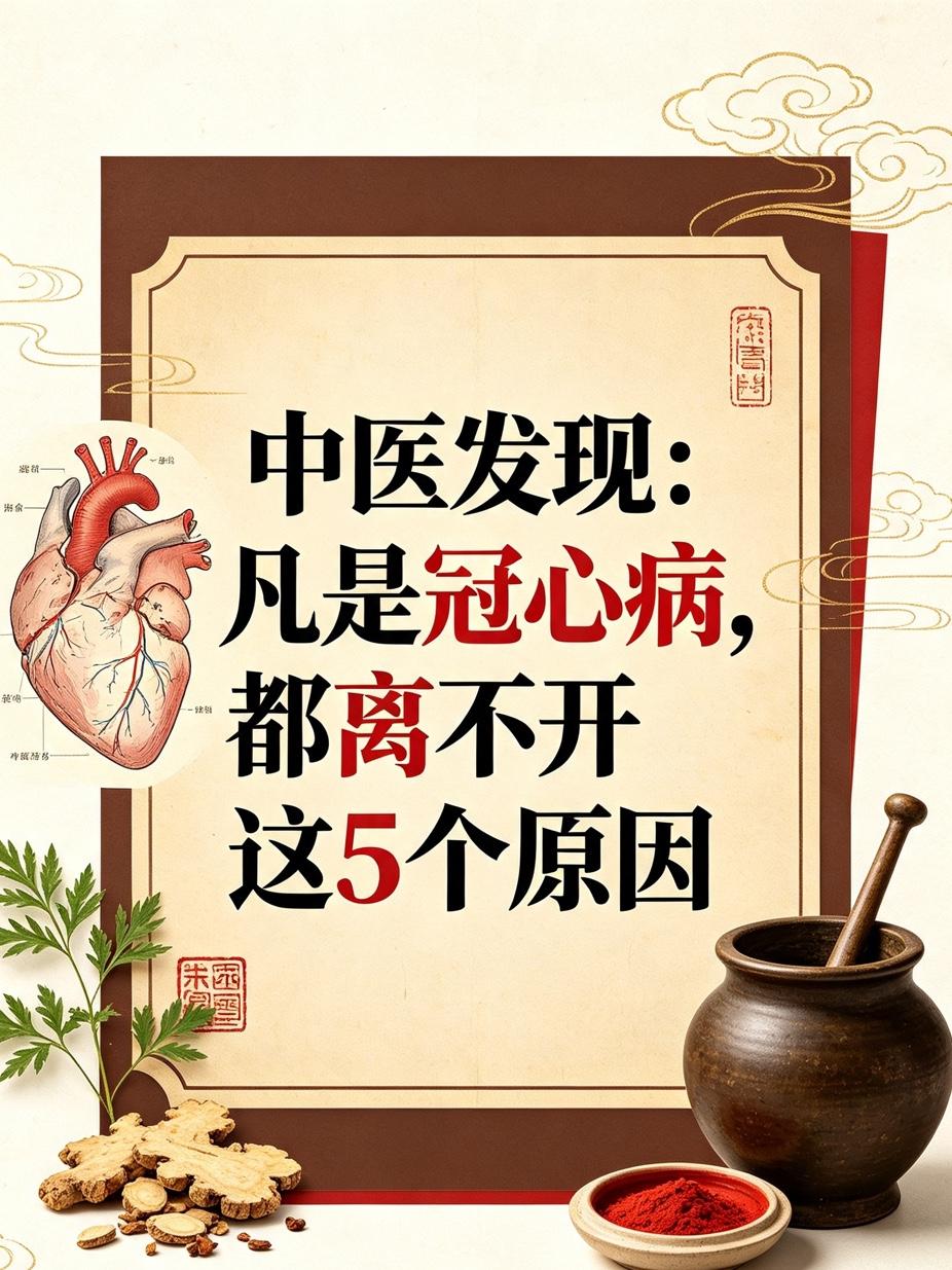 人不会无缘无故患冠心病！中医发现：凡是冠心病，都离不开这5个原因

体检报告上出