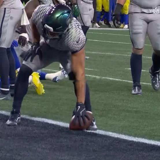 Zach Charbonnett 帮忙给裁判捡球➡️海鹰超级碗冠军 