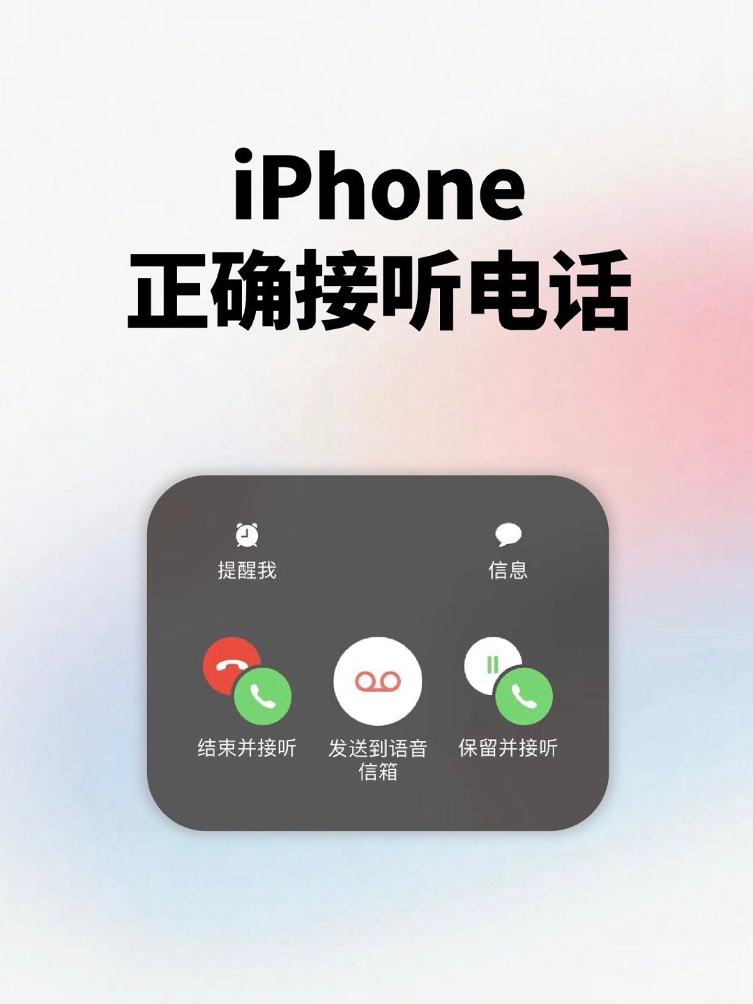 iPhone正确接听电话： ​​​
