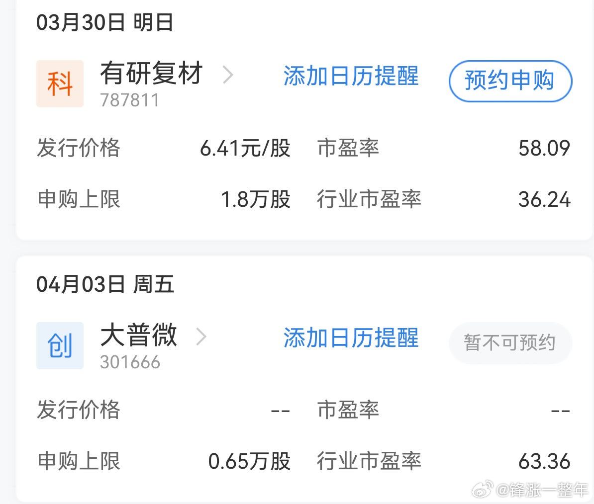 A股 下周，有两只新股申购 