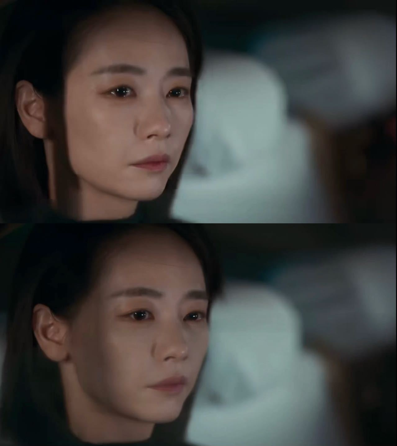 刘雅瑟眼神破碎感与狠劲共存隐身的名字 那个仰拍的镜头里，她站在工厂下，整个人又冷