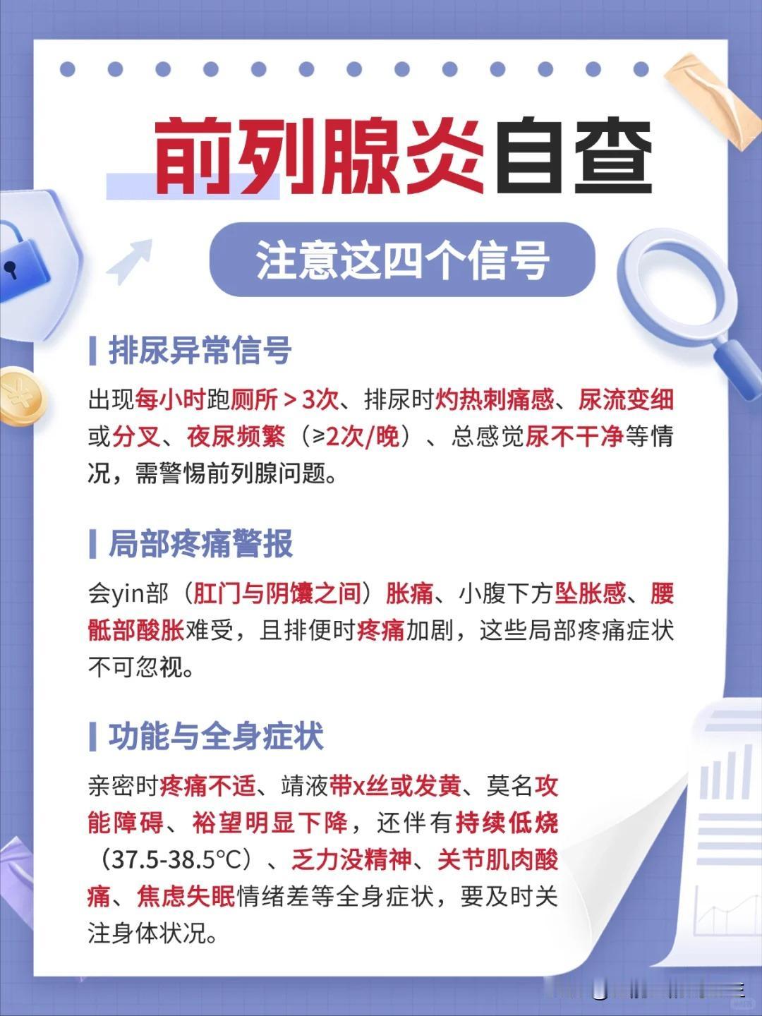 前列腺炎有哪些症状？你知道吗？