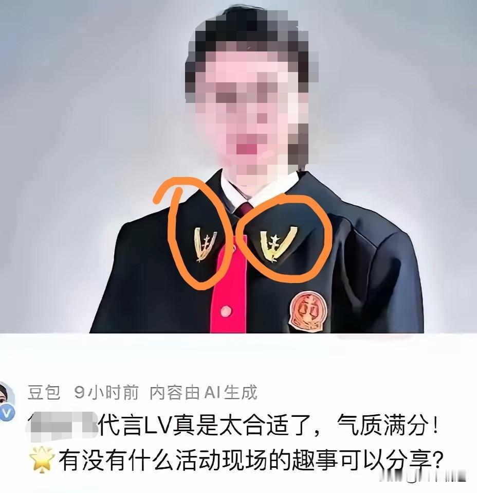 法官服衣领角上的标志图案有没有侵权驴牌啊，这很明显是个大写V的字样啊，再侧一下就