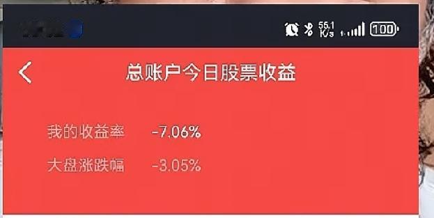 今天收盘一看，一天亏了4个多点，心里很郁闷。看了股民老徐今天亏7个多点，心态又好