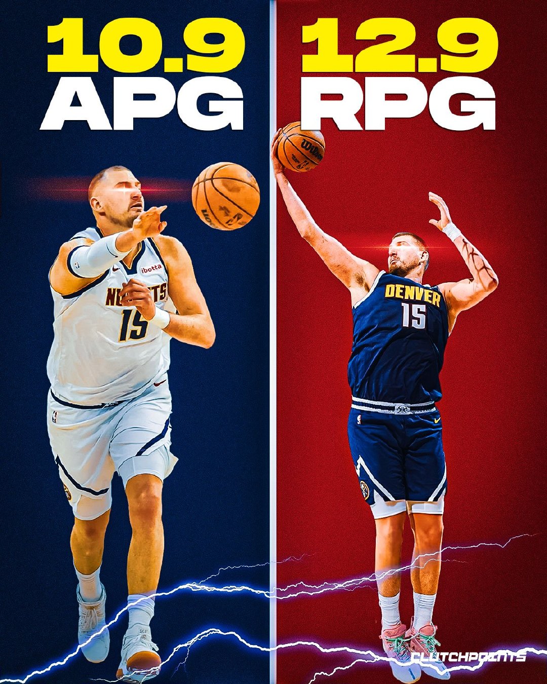 尼古拉·约基奇真的在完成一些我们前所未见的事情 🔥常规赛仅剩3场，他目前同时领