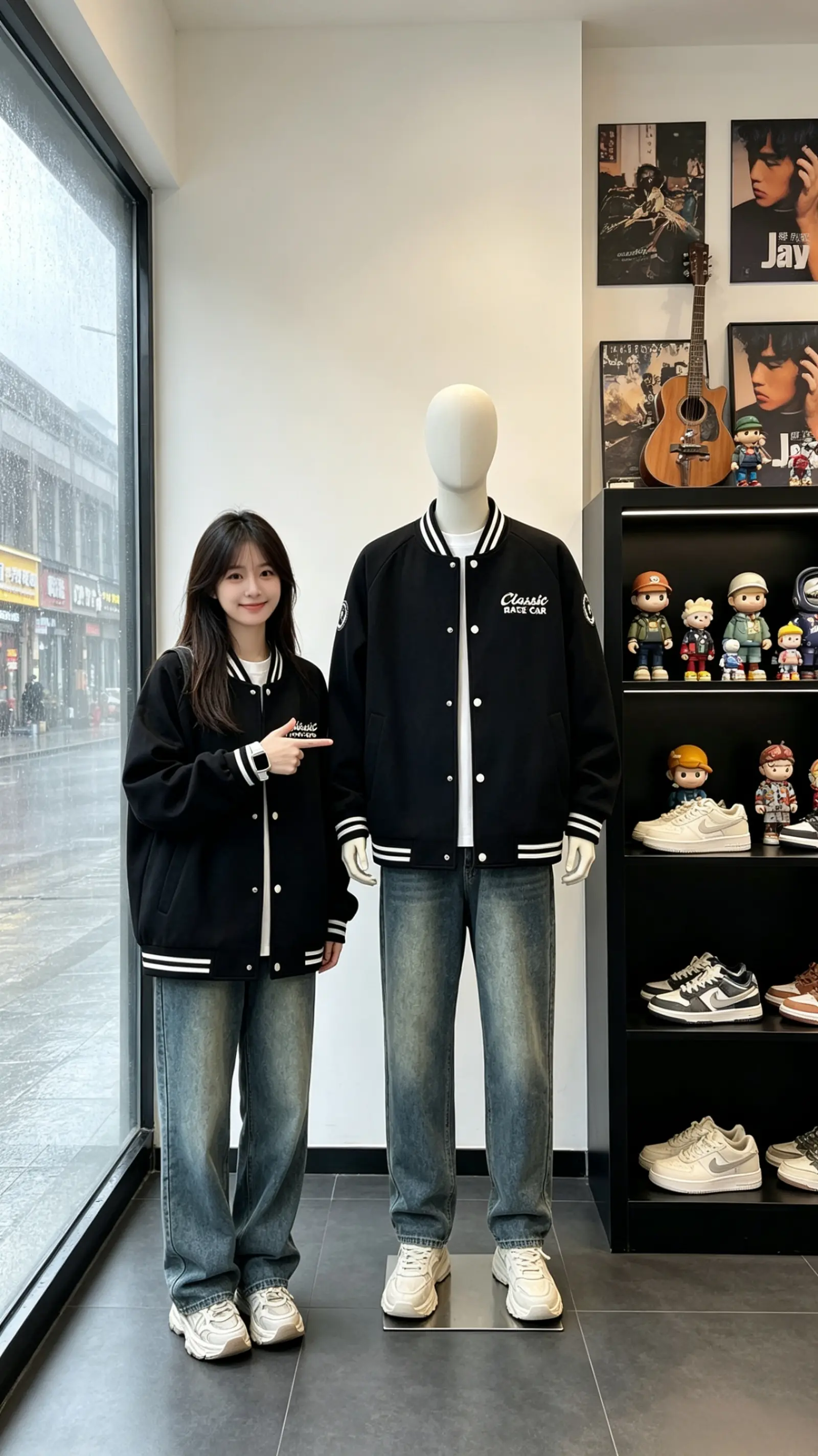 女友说这件棒球服很让她心动！