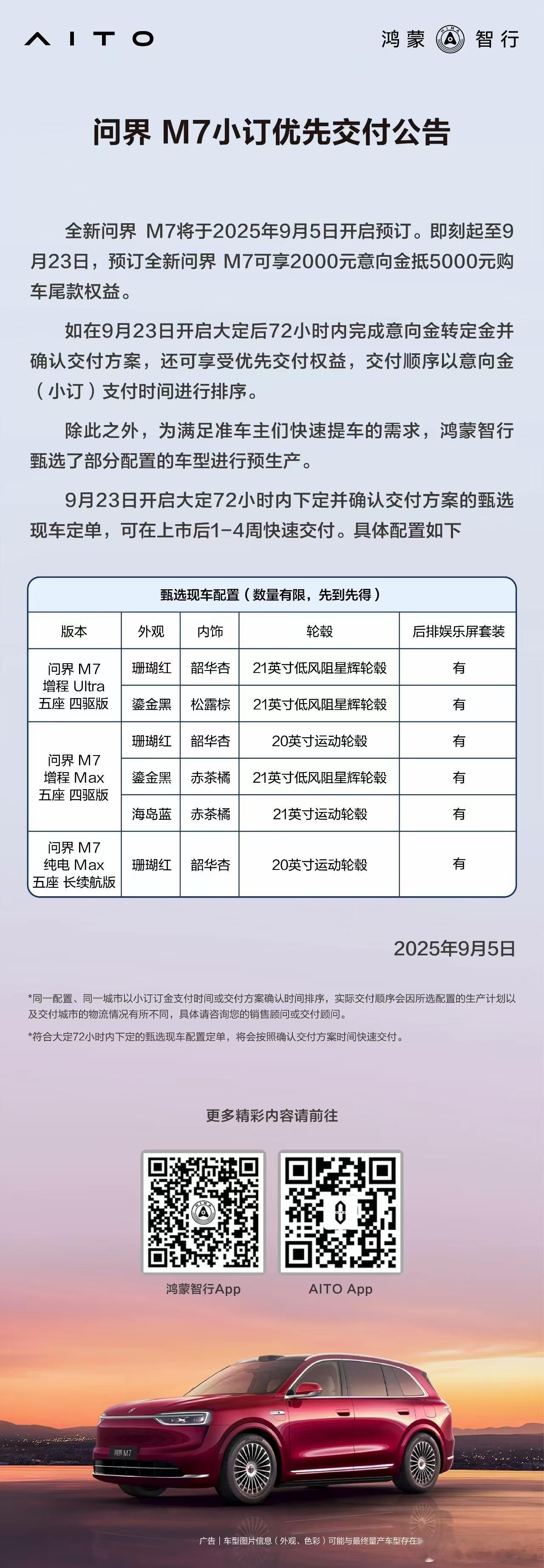 问界M7小订悄然开始，感觉会是鸿蒙又一个爆款啊 ​​​