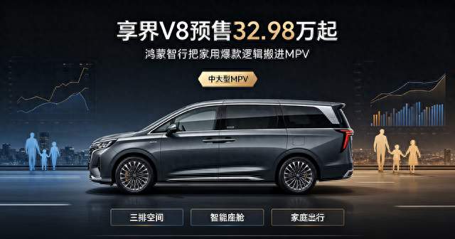 享界 V8 预售 32.98 万起，鸿蒙智行入局家用 MPV