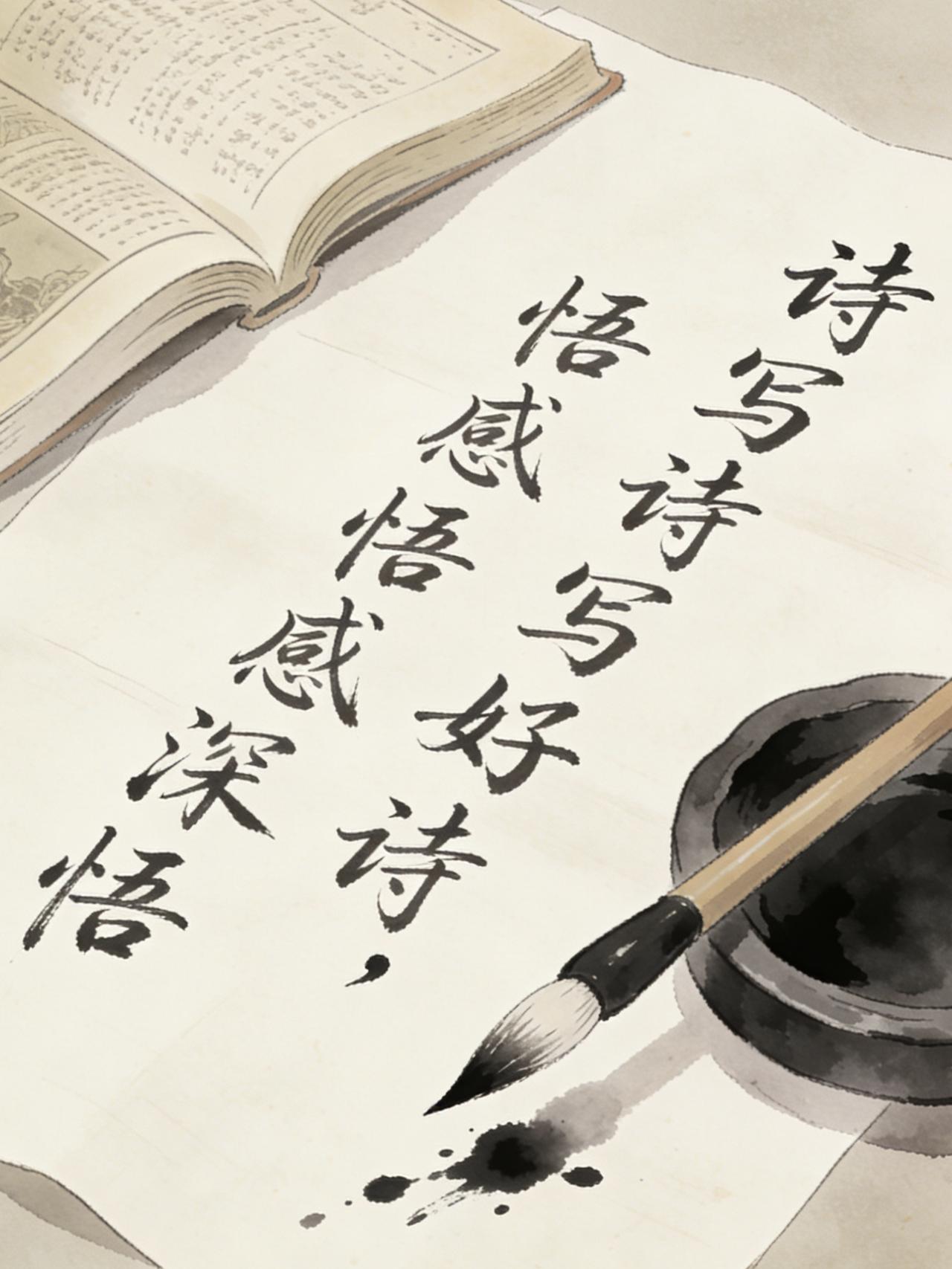上联：诗，写诗，写好诗；请对下联下联是“悟，感悟，感深悟”。友友请展示上联 友友