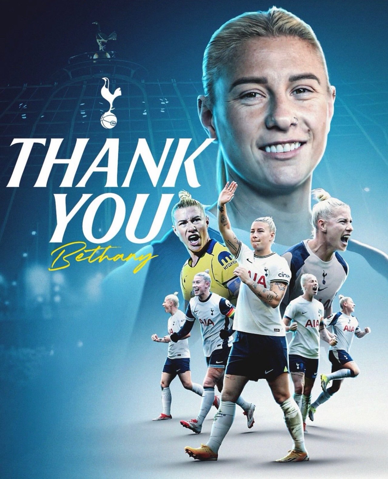 热刺女足官宣：队长贝瑟尼·英格兰将在今年夏天合同到期后离队