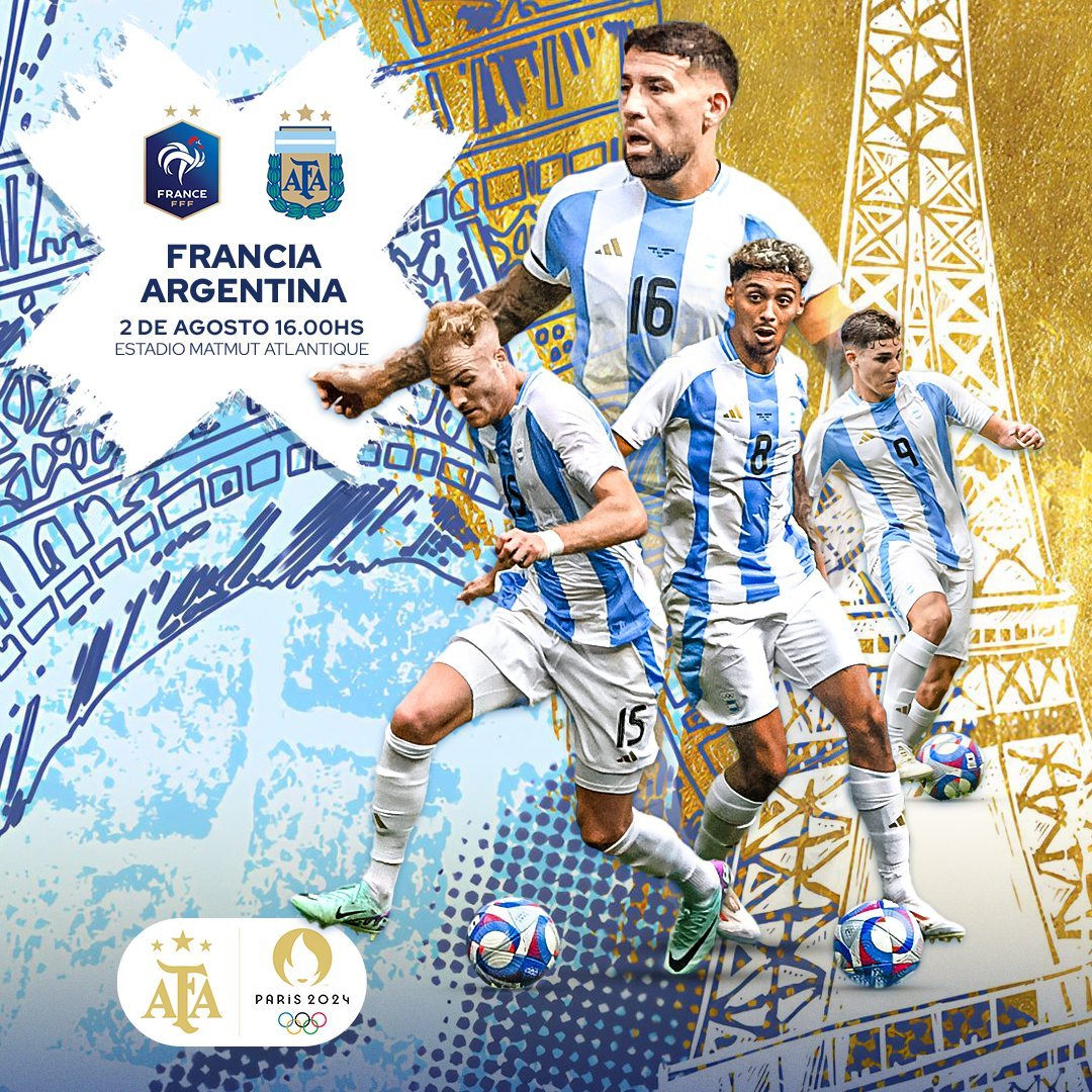 【奥运比赛日🏆】🏆奥运男足1/4决赛 ⚽️阿根廷vs法国⏲北京时间8月3日 