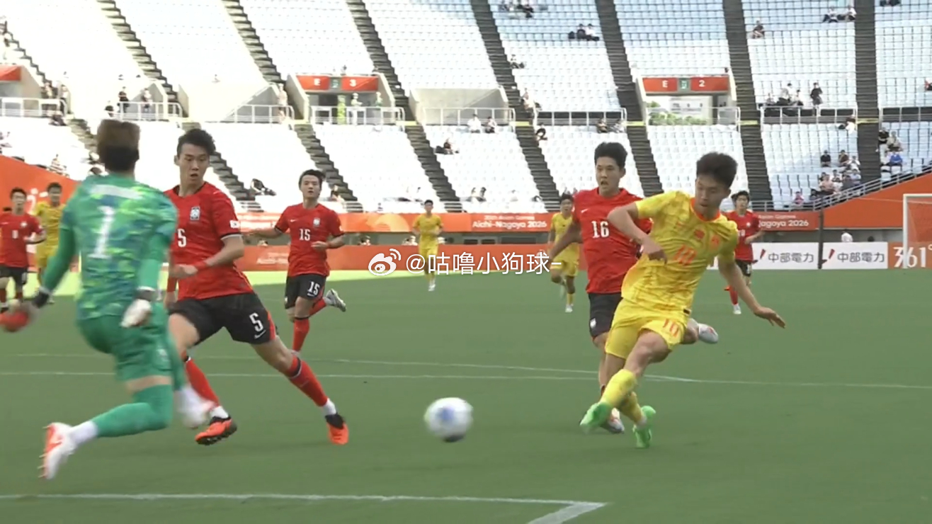 国足亚运队1比0韩国国足u23vs韩国u23 来了！！第22分钟！王钰栋单刀穿裆