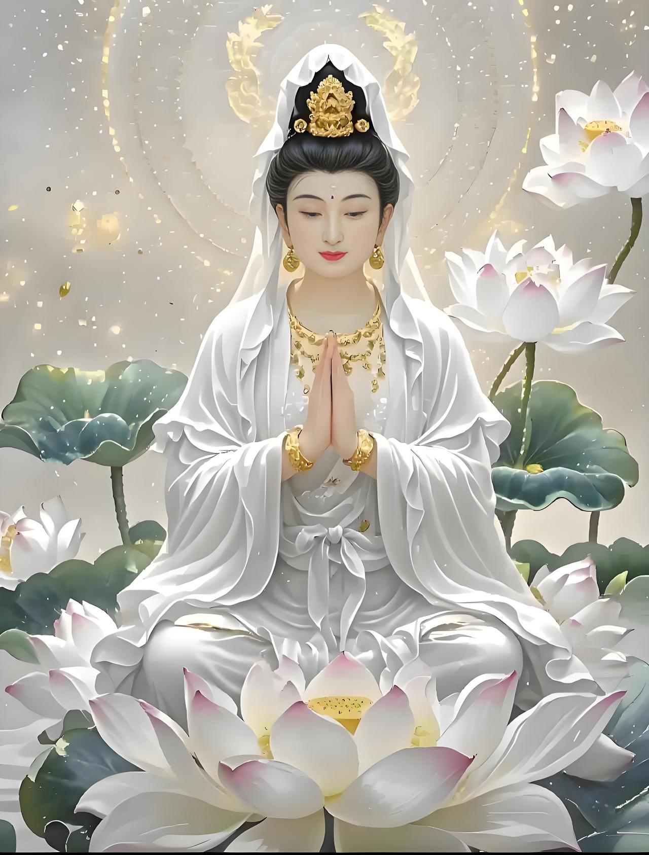 菩萨垂目，
若你窗明几净，灯火可亲，
心底的喧嚣静了，眼前的路途平稳——
请记得