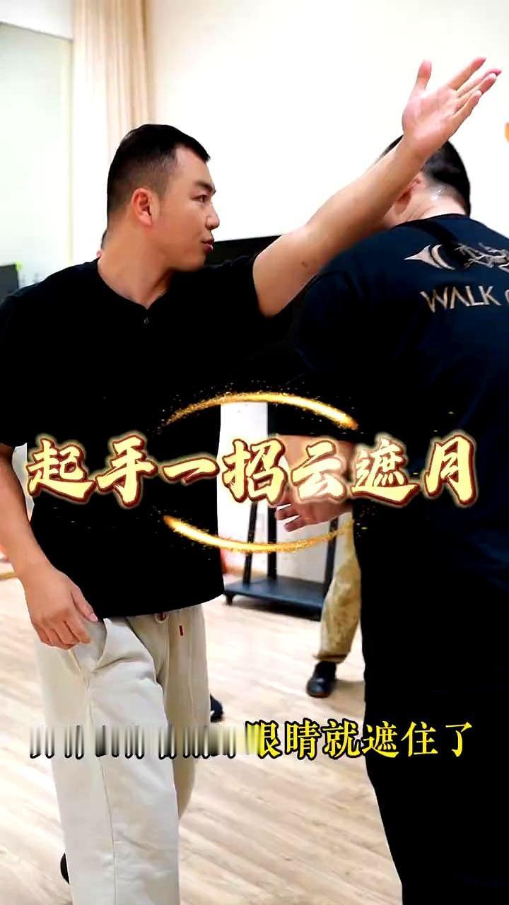 他一抬手，半个身子就没了。
 
等你再看清，一个圈锤已经砸到脸上。这招叫云遮月，