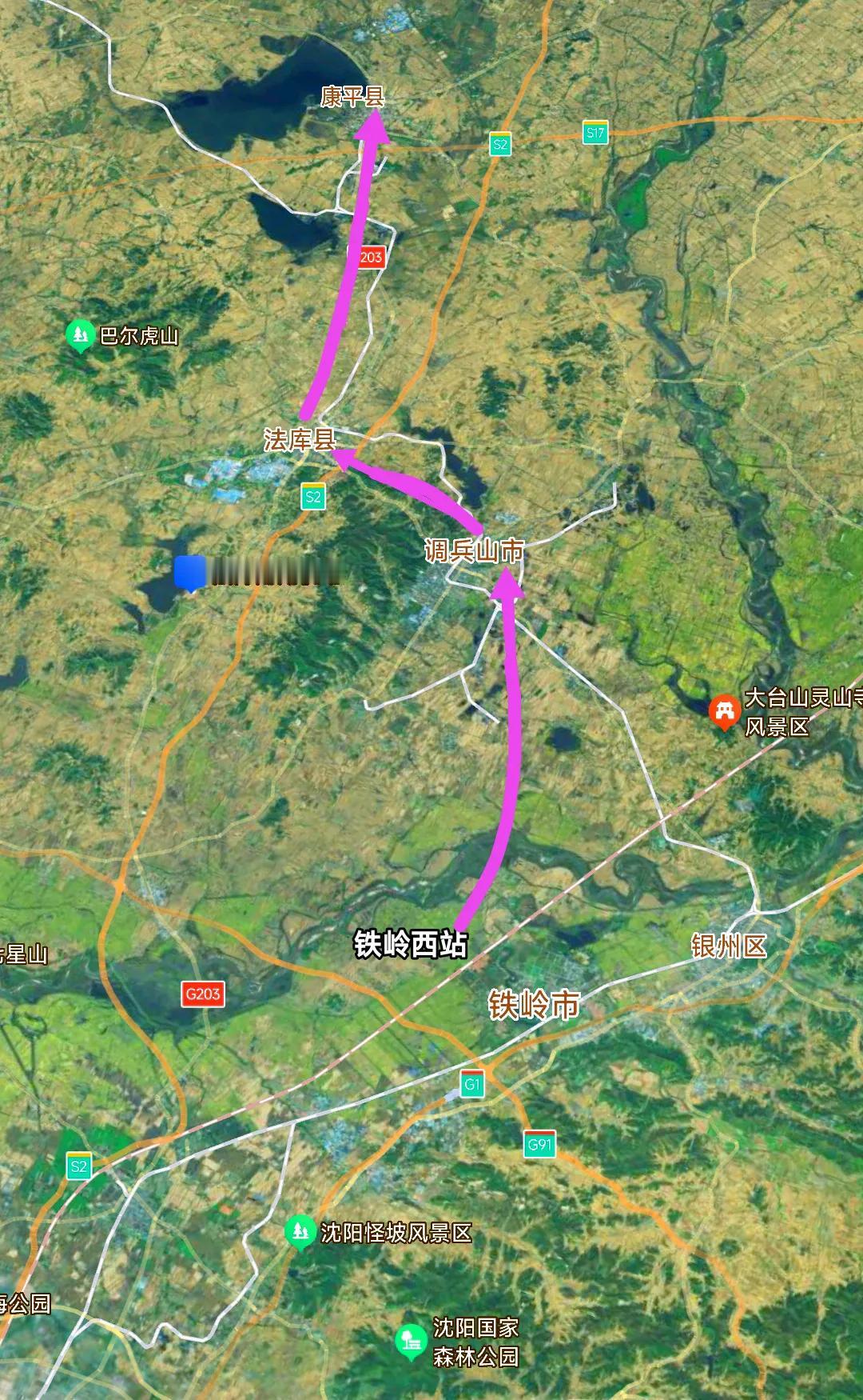 铁岭的调兵山没有高铁，沈阳的法库县、康平县没有高铁，最近我半个月没睡觉就想如何能