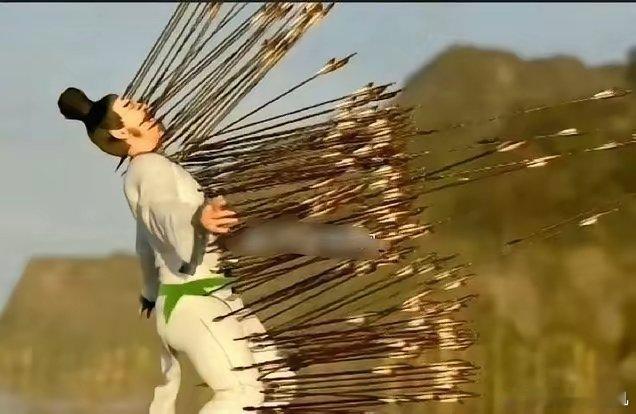 导演想拍出万箭穿心的效果，不料演员至今仍成为笑柄 ，难怪英雄李连杰没有拍出来最后