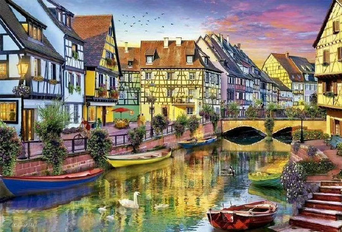 【这里是法国】科尔马（Colmar）是法国东北部阿尔萨斯的一个童话小镇，也是上莱