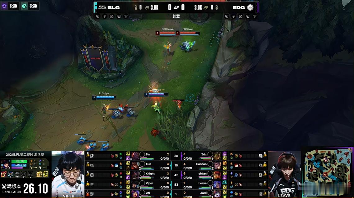 图三了  3-0下班~BLG碾压EDGBin好严肃
