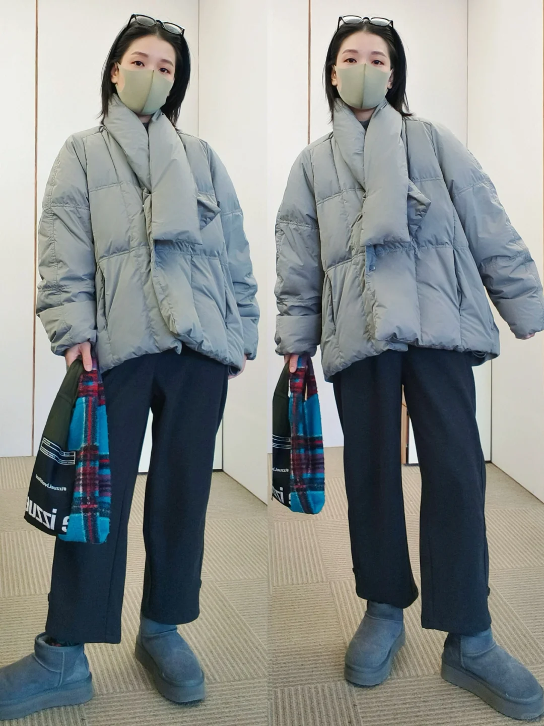 这自带围巾的羽绒服也太贴心了吧