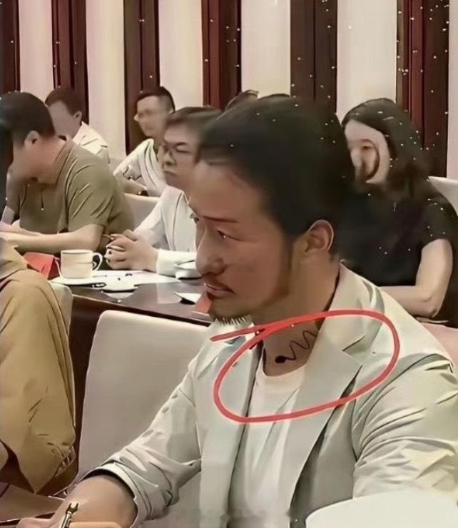 吴京脖子上到底是啥？看着也不像耳机啊 