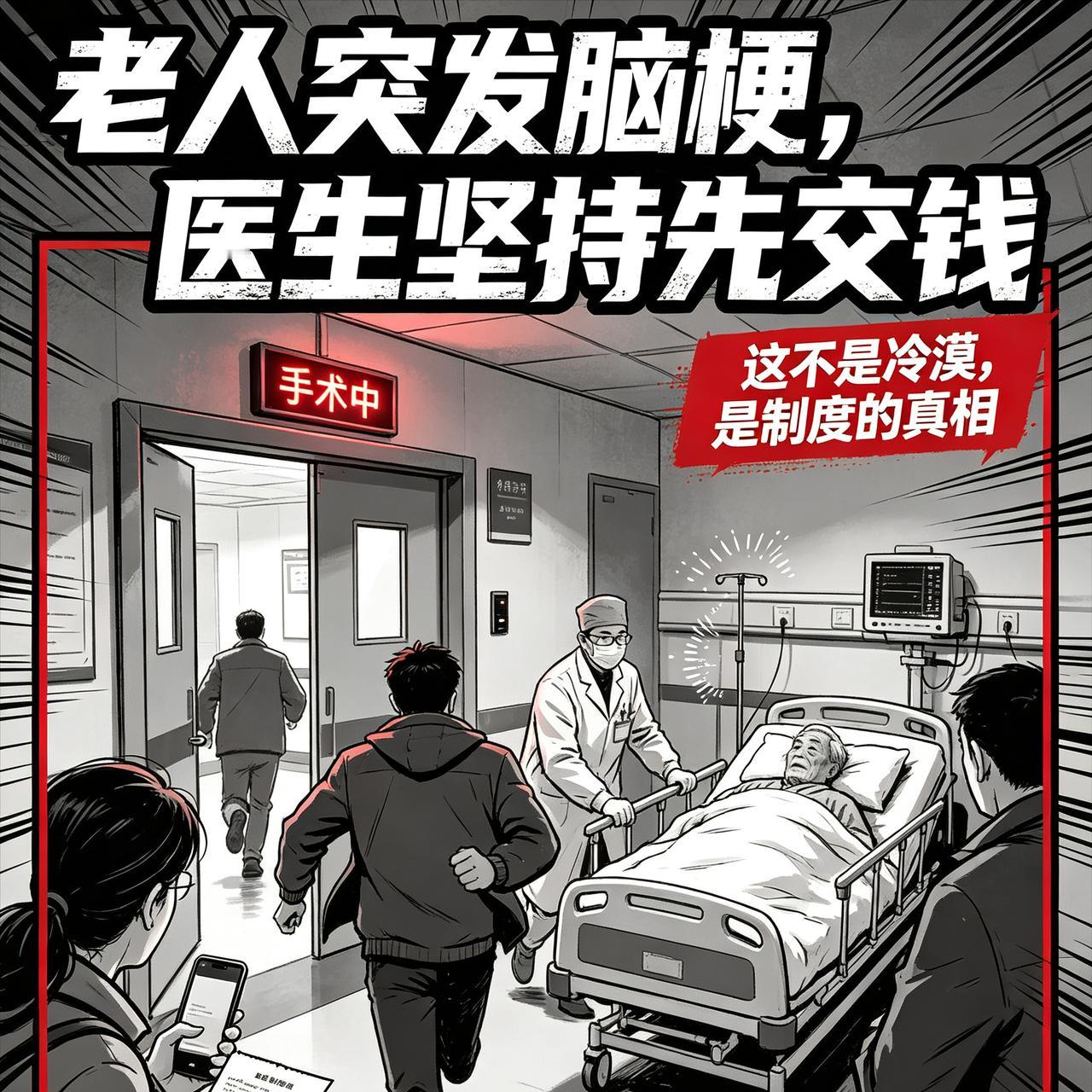 老人突发脑梗等救命手术，医生坚持先交钱：原来我们都被骗了
亲眼见证一场扎心的现实