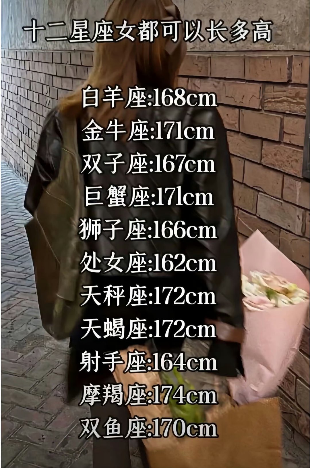 十二星座女都可以长到多高 你达到标准了吗？ 
