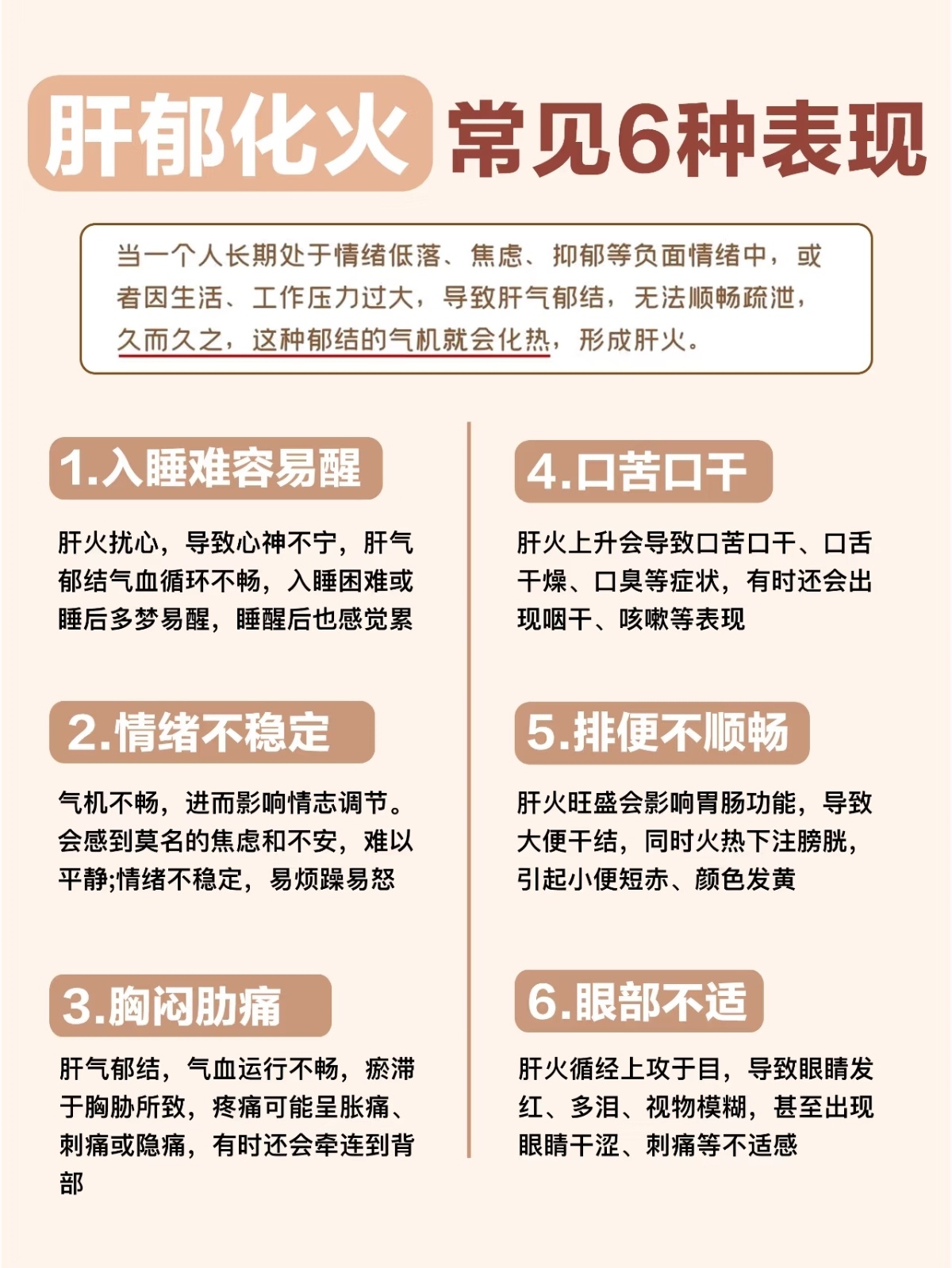肝郁化火常见的6种情况 ​​​