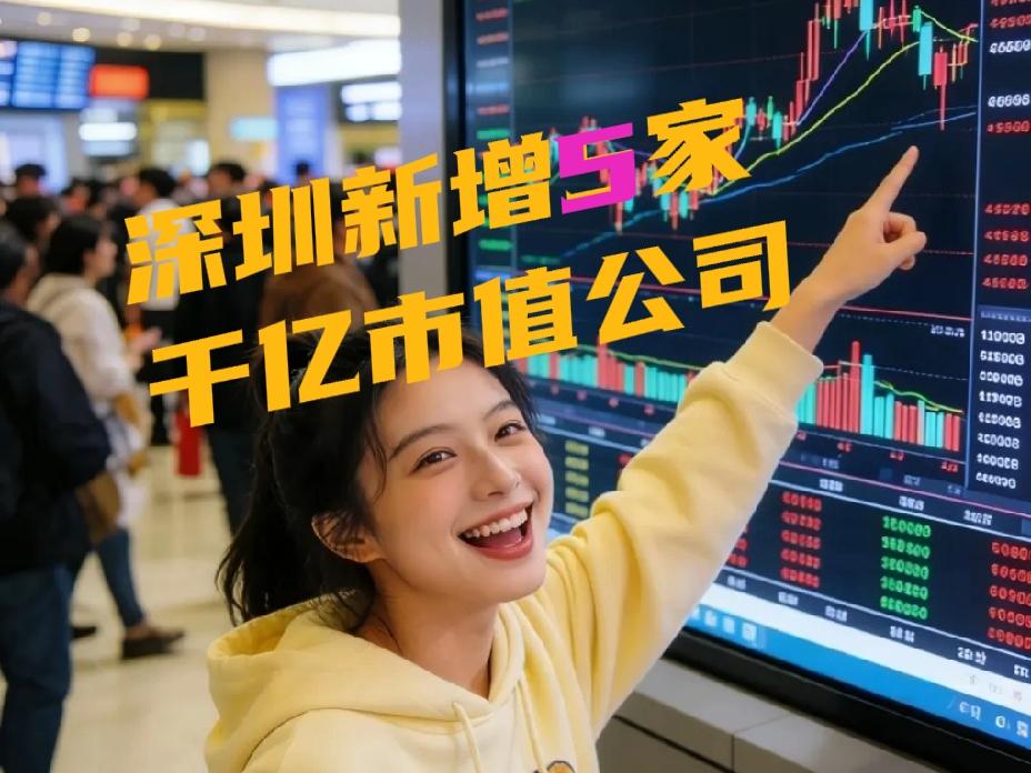 深圳今年新增5家千亿市值公司，总共已经有23家A股上市公司市值超过1000亿元，
