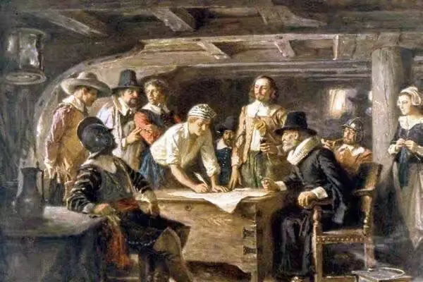 1607年，104名英国人搭乘三艘船只抵达北美东海岸。这批移民多是英国本土难以立
