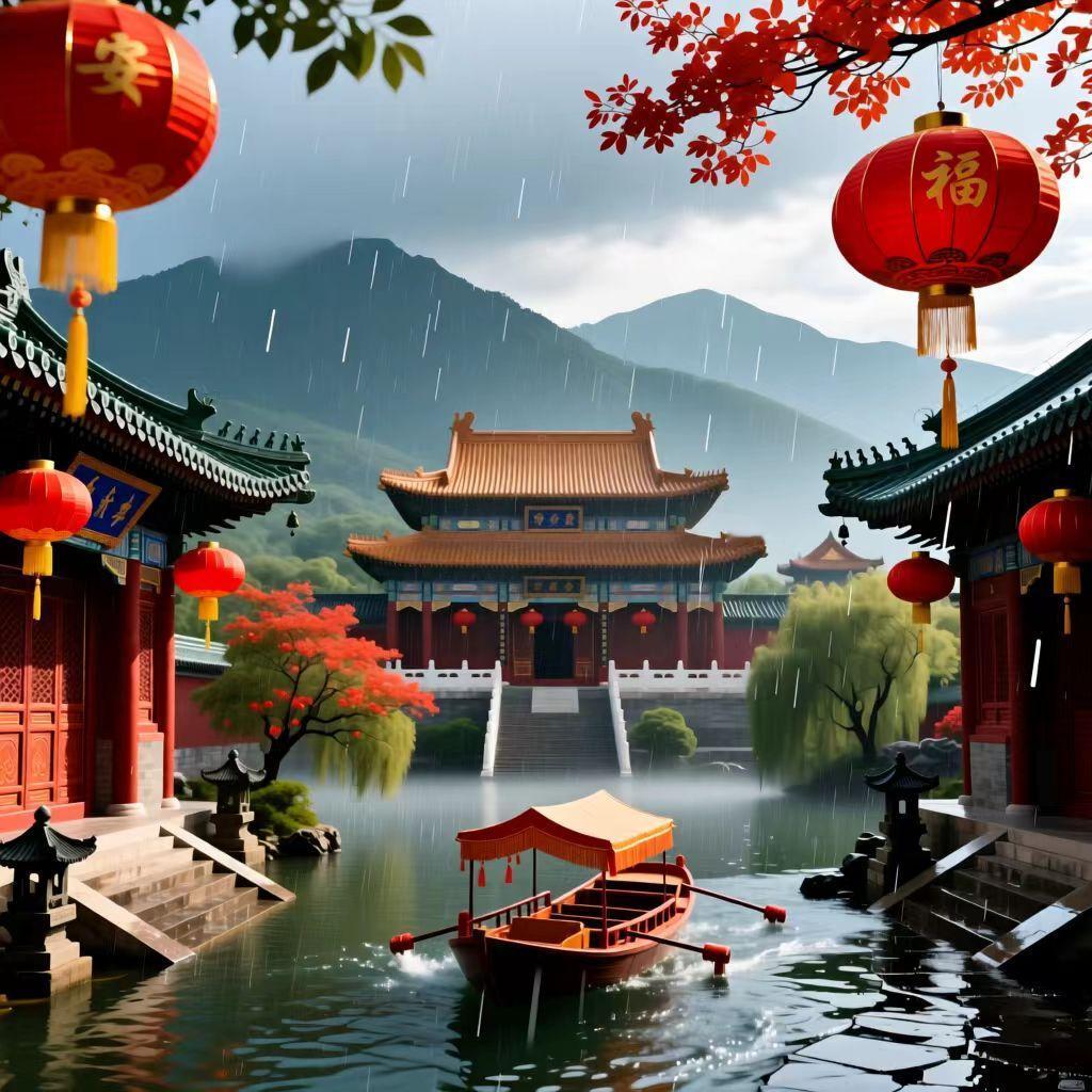 岁岁风调雨顺，请赐下联