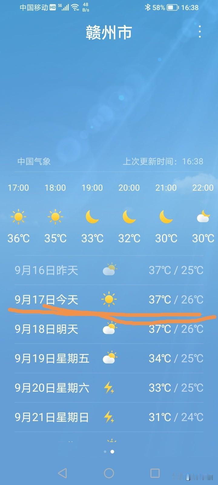 天气预报也在捉弄我们，说要周五才有小雨，今天毫无征兆的下了一场中雨。户外的凉晒物