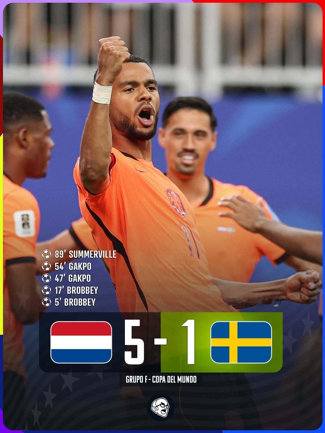 2026美加墨世界杯 荷兰5比1大胜瑞典！ 