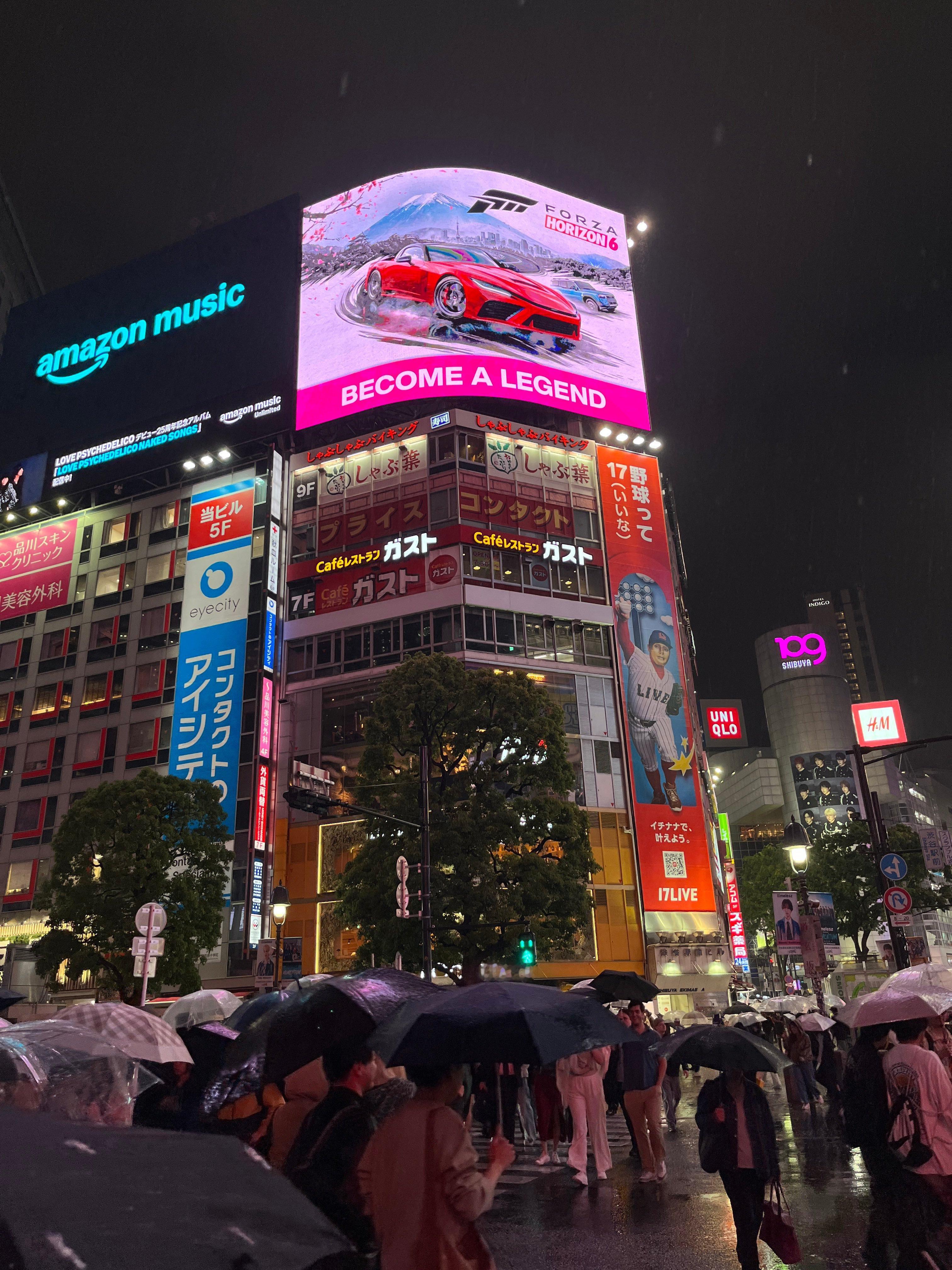 极限竞速地平线6 《极限竞速 地平线6》的上市广告出现在涩谷 
