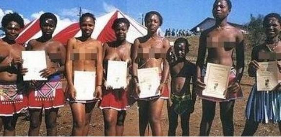 非洲有一个特别奇葩的部落，在这里未婚女子不能穿上衣，只穿短裙，这里的男人，居然需