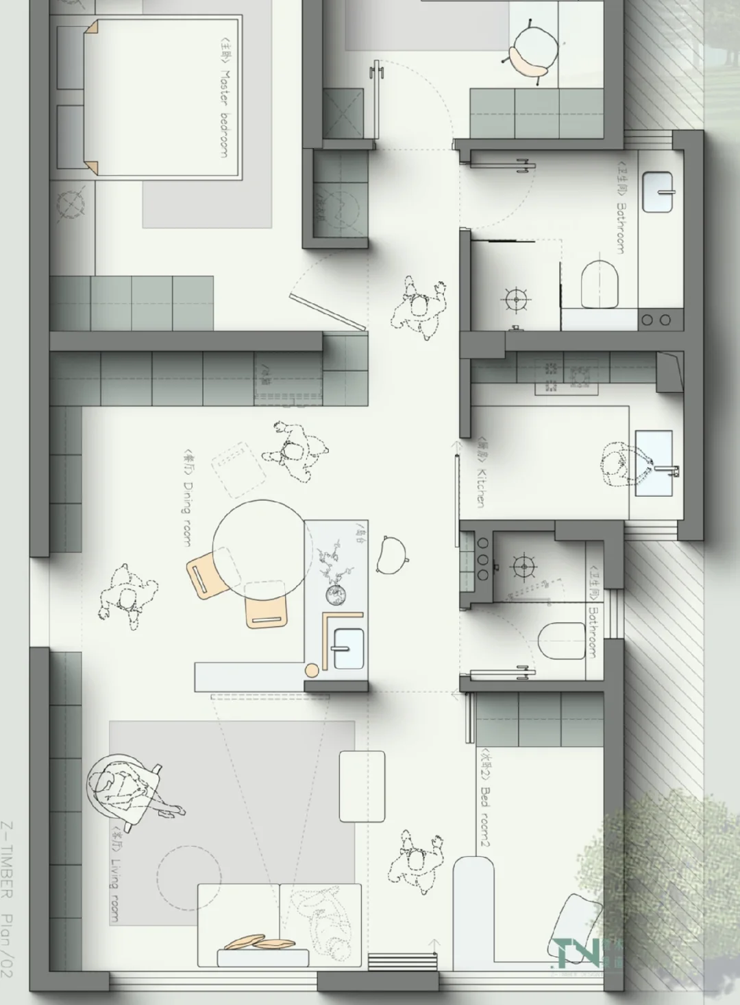 户型优化第25期｜改造70平三居室-多方案｜