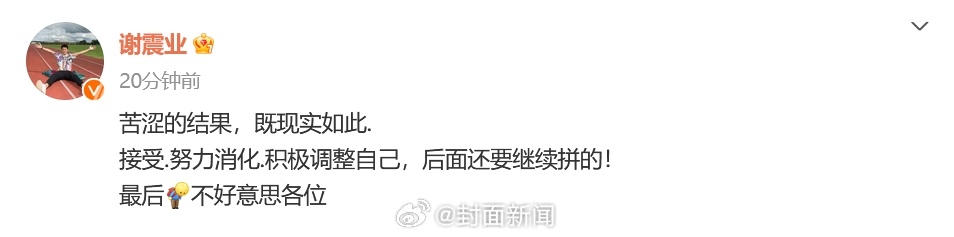 【#谢震业回应未晋级半决赛#】北京时间8月3日，巴黎奥运会男子百米首轮赛事。中国