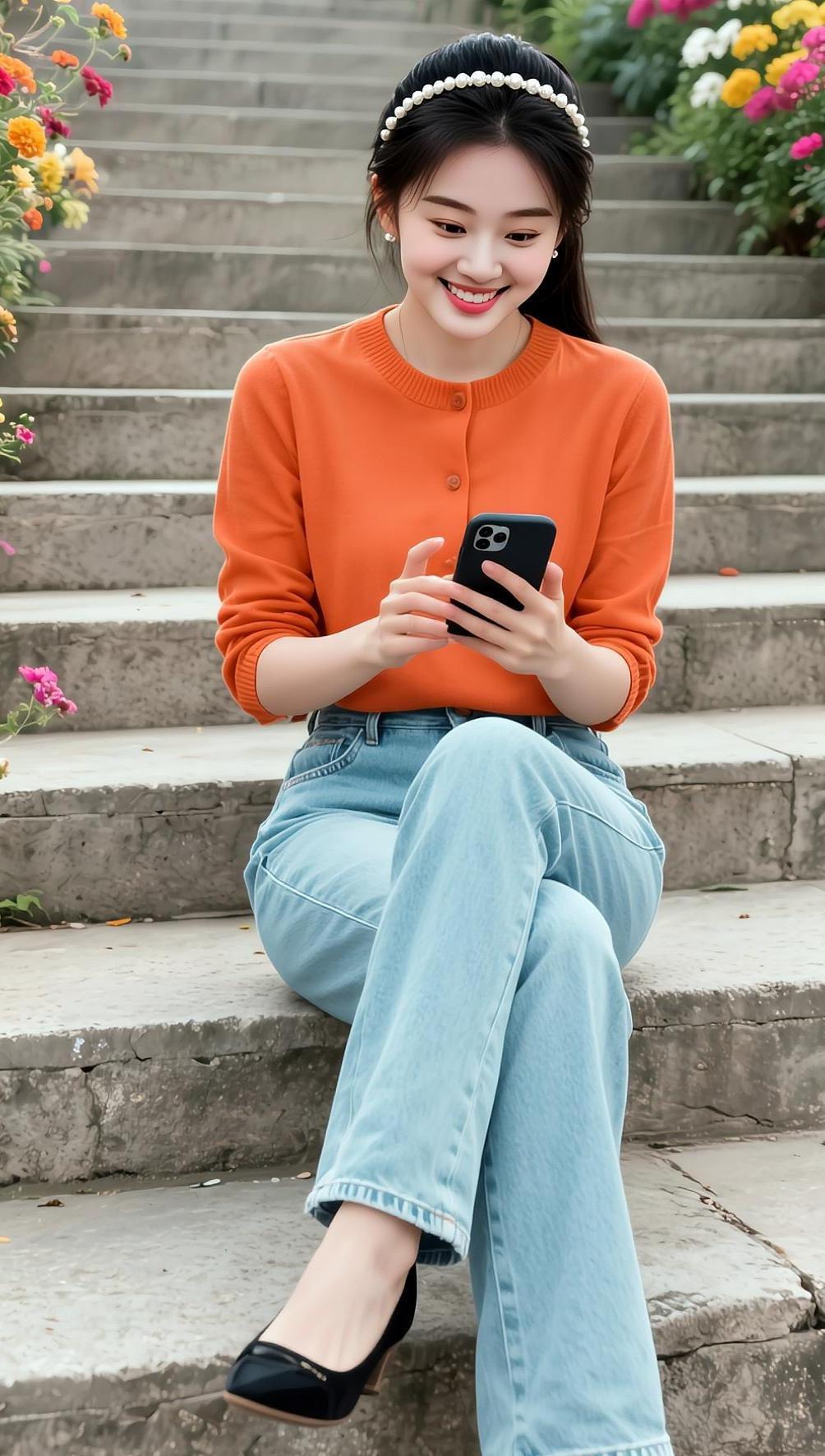 AI橙衣生活照 抖音ai创作