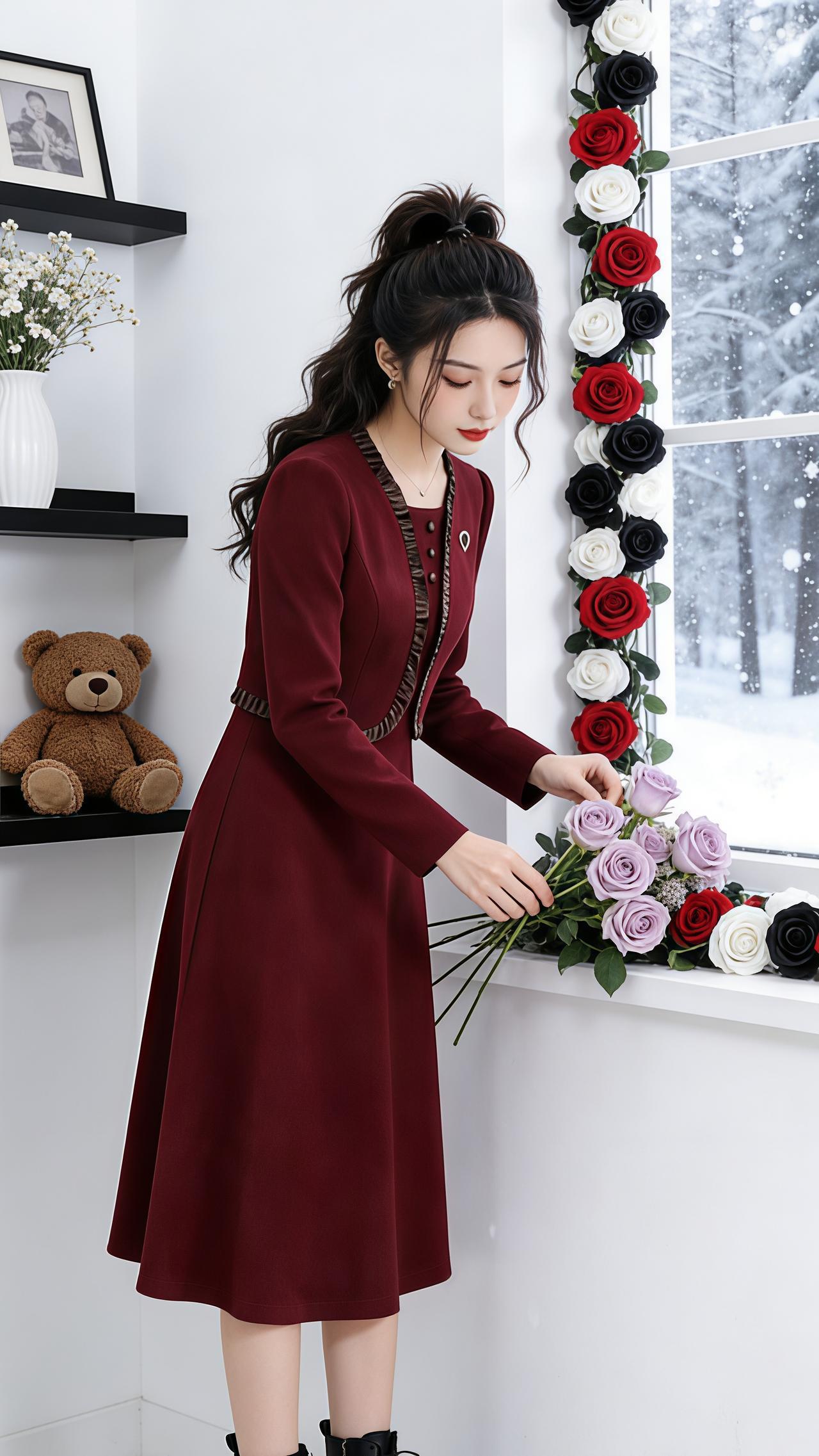 过年穿什么 穿搭 新年穿搭 连衣裙分享 复古穿搭