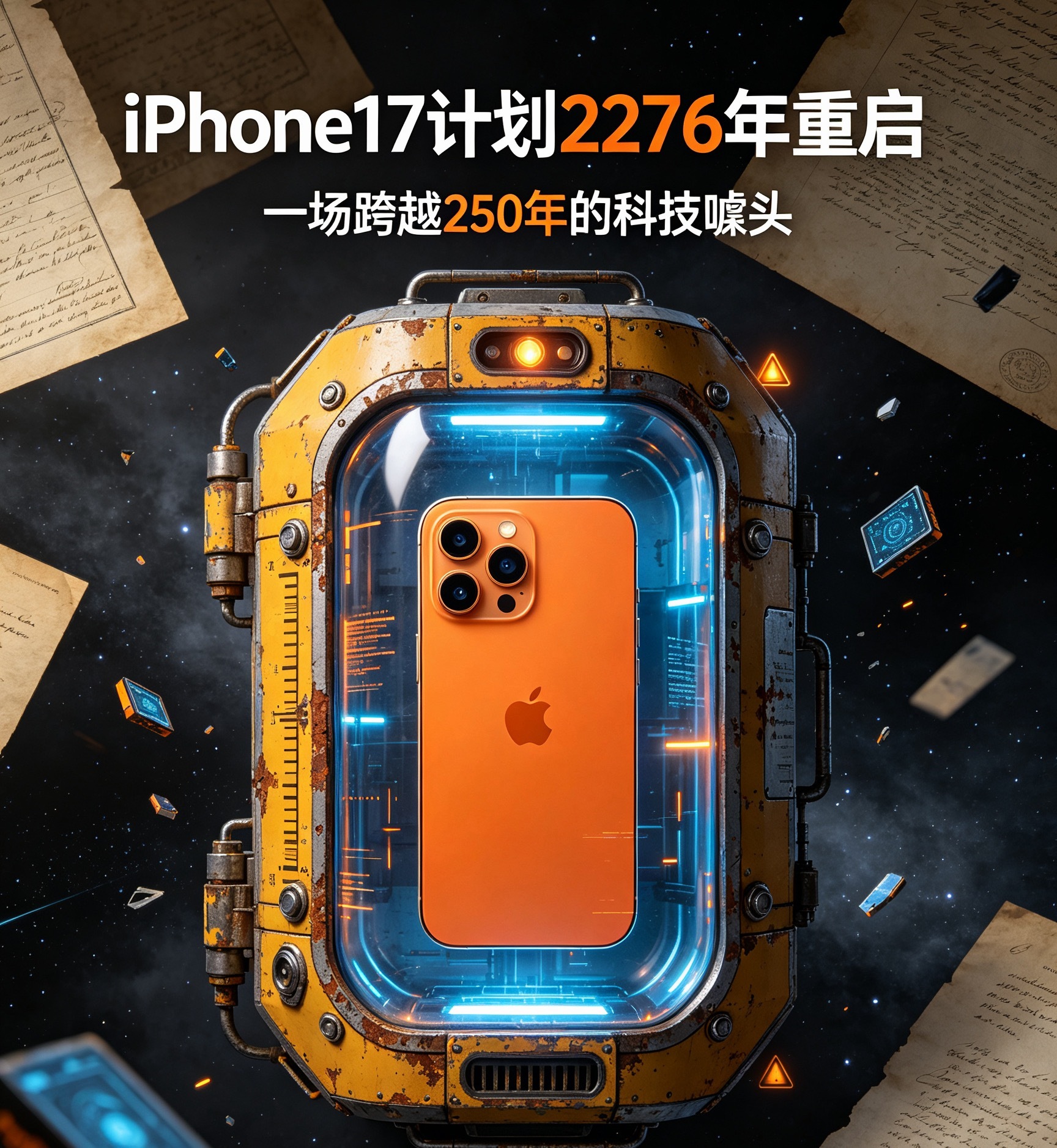 iPhone17计划2276年重启拿一台量产iPhone封存两百多年等重启，纯属